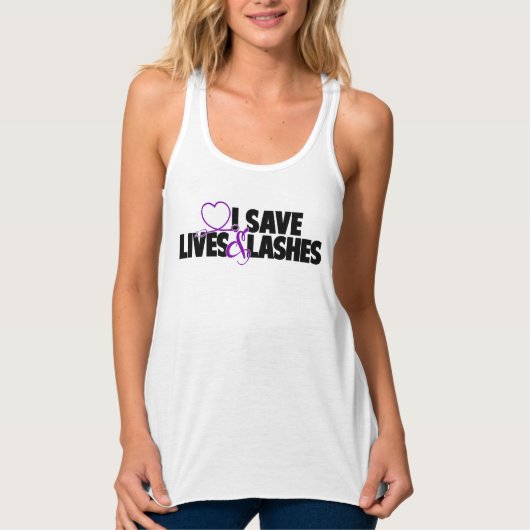 Ich rettete Leben und Wimpern Tank Top (Vorderseite)