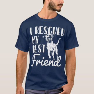 Ich rettete meinen besten Freund Tierrettung Adopt T-Shirt