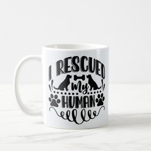 Ich rettete meinen Menschen Kaffeetasse (Links)
