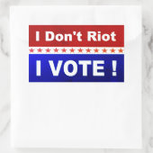 Ich richte nicht, ich stimme für populäre politisc rechteckiger aufkleber (Tasche)