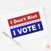 Ich richte nicht, ich stimme für populäre politisc rechteckiger aufkleber (Umschlag)