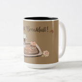 Ich rieche Frühstück Zwei-Tonen-Kaffee-Tasse Zweifarbige Tasse (VorderseiteRechts)