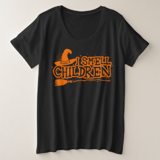 Ich rieche Kinder, Halloween-Frauen Große Größe T-Shirt