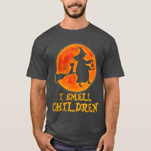 Ich rieche Kinder Halloween-Kostüm Hexenkatze T-Shirt