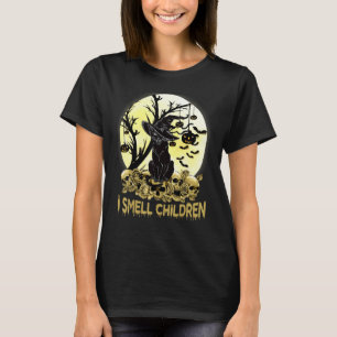 Ich rieche Kinder Halloween Kostüm Schwarze Katze T-Shirt