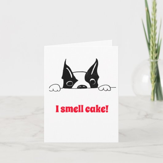 Ich rieche Kuchengrüße Karte (Vorderseite)