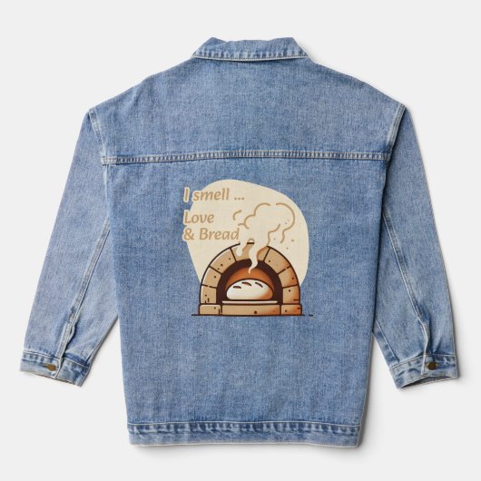 Ich rieche Liebe & Brot Jeansjacke (Rückseite)