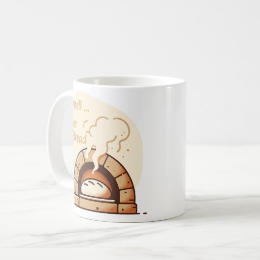 Ich rieche Liebe und Brot Kaffeetasse (Vorderseite Links)