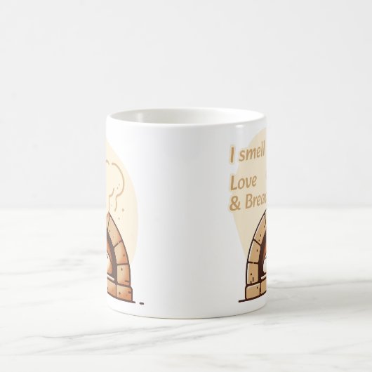 Ich rieche Liebe und Brot Kaffeetasse (Mittel)