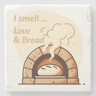 Ich rieche Liebe und Brot Steinuntersetzer