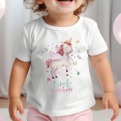 Ich rieche Regenbogen Fairytale Unicorn Girl Baby T-shirt