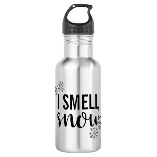 Ich rieche Schnee Edelstahlflasche (Vorderseite)
