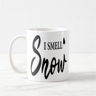 Ich rieche Schnee Niedlichen Schwarz-weißen Winte Kaffeetasse