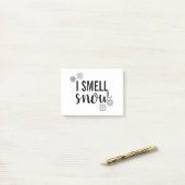 Ich rieche Schnee Post-it Klebezettel (Auf Schreibtisch)