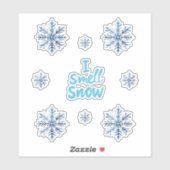 Ich rieche Schnee | Schneeflocken | Weihnachts-Set Aufkleber (Blatt)