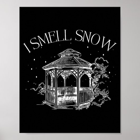 Ich rieche Schnee Winter Weihnachten Schneeball De Poster (Vorne)
