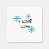 Ich rieche Schneeflocke Serviette (Vorderseite)