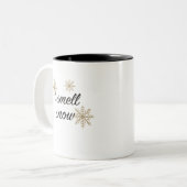 Ich rieche Schneeflocken Tasse (Vorderseite Links)
