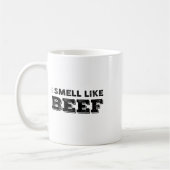Ich rieche wie Rindfleisch Funny Meme Steak Fleisc Kaffeetasse (Links)