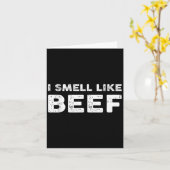 Ich rieche wie Rindfleisch Funny Meme Steak Fleisc Karte (Gelbe Blume)