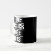 Ich riege Nuts Fun Fantasy Football Loser Kaffeetasse (Vorderseite Links)