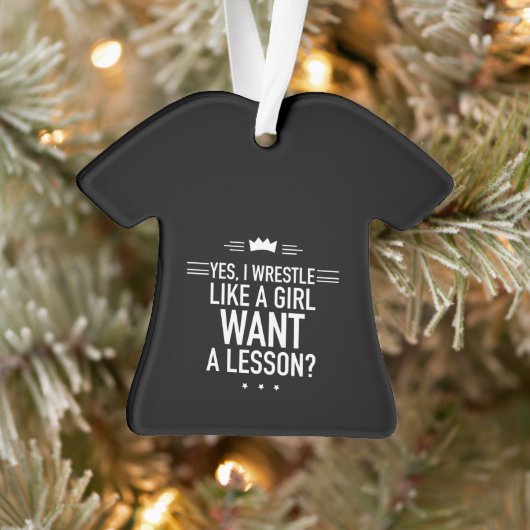 Ich ringen wie ein lustiges Mädchen Ornament (Baum)