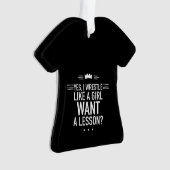 Ich ringen wie ein lustiges Mädchen Ornament (Vorderseite)