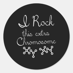 Ich Rock dieses extra Chromosom-Down-Syndrom Aware Runder Aufkleber