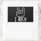 Ich Rock! Rechteckiger Aufkleber (Tasche)