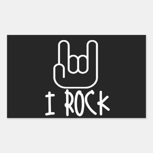 Ich Rock! Rechteckiger Aufkleber (Vorderseite)