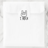 Ich Rock! Runder Aufkleber (Tasche)