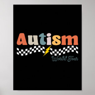 Ich Rock the Spectrum Autism World Tour Autismus A Poster