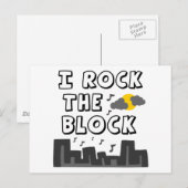 Ich rocke den Block Postkarte (Vorne/Hinten)