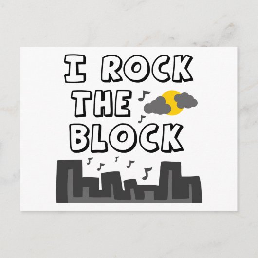 Ich rocke den Block Postkarte (Vorderseite)