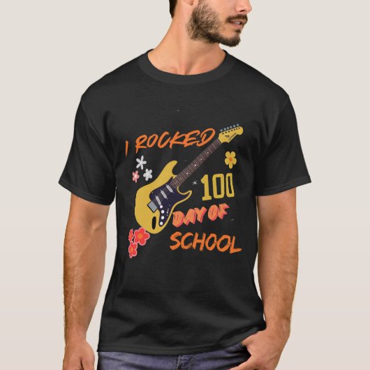 Ich rockte 100 Tage Schulpingzeit, Schulzeit Shirt (Vorderseite)