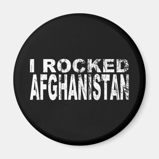 Ich rockte Afghanistan Magnet (Vorne)