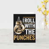 Ich Roll mit den Punches Boxer Sportstärke Athlete Karte (Gelbe Blume)