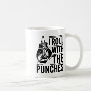 Ich rolle mit den Fäusten Boxer Sport Stärke Athl Kaffeetasse