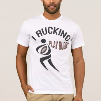 Ich rucke, spiele Rugby-T - Shirt