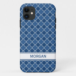 ich rufe 5 individueller Name blaues Quatrefoil Case-Mate iPhone Hülle