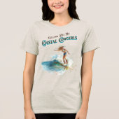 Ich rufe alle meine Cowgirls an der Küste Tri-Blend Shirt (Vorderseite)