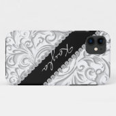 Ich rufe der 5 ABDECKUNGS-SILBERNES SCHWARZES Case-Mate iPhone Hülle (Rückseite (Horizontal))