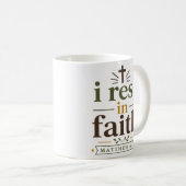 Ich ruhe im Glauben Moderner christlicher Bibelver Kaffeetasse (VorderseiteRechts)