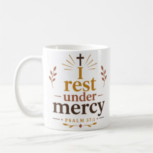 Ich ruhe unter der Barmherzigkeit - Inspirierender Kaffeetasse