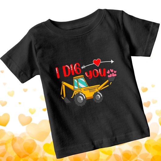 Ich sage dir Backhoe Valentine Baby T-shirt