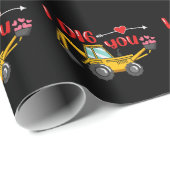 Ich sage dir Backhoe Valentine Geschenkpapier (Rolleneckpunkt)