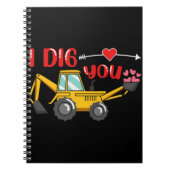 Ich sage dir Backhoe Valentine Notizblock (Vorderseite)