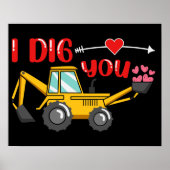 Ich sage dir Backhoe Valentine Poster (Vorne)