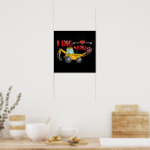 Ich sage dir Backhoe Valentine Poster (Küche)