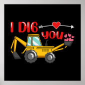 Ich sage dir Backhoe Valentine Poster (Vorne)